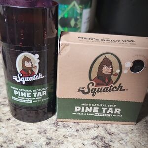 Dr. Squatch Pine Tar Men's Natural Deodorant and Soap Set - Black